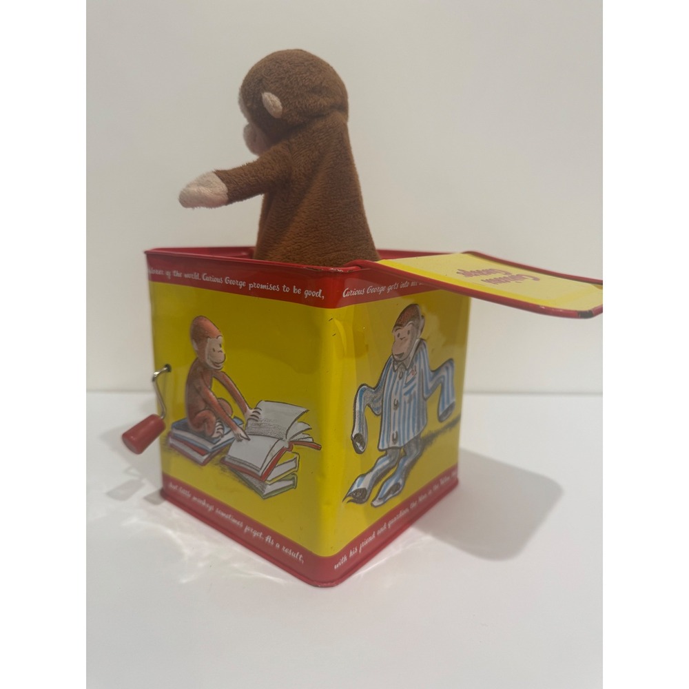 Schylling Curious George Jack in the Box Toy – Tin Wind-Up (WORKS!) - Picture 5 of 6